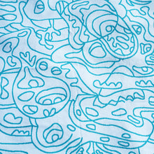 Load image into Gallery viewer, Azul blue white double sided turkish cotton beach towel