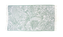 Load image into Gallery viewer, Evergreen double sided beach towel, cotton turkish pestemal