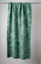 Load image into Gallery viewer, Evergreen double sided beach towel, cotton turkish pestemal, bath towel
