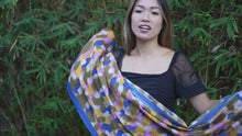 Load and play video in Gallery viewer, Berry Me wool silk blend rectangle scarf
