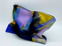 Load image into Gallery viewer, Rectangle illustrated velvet pouch zipper bag wallet