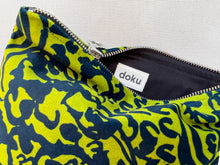 Load image into Gallery viewer, Watercolor rainbow marbles illustrated canvas pouch zipper bag wallet