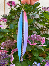 Load image into Gallery viewer, velvet illustrated pink clouds wallet zip pouch