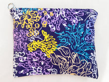 Load image into Gallery viewer, Abstract floral illustrated canvas pouch bag wallet