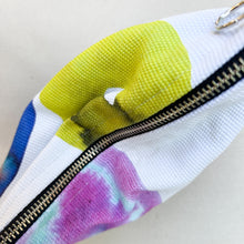 Load image into Gallery viewer, Watercolor rainbow marbles illustrated canvas pouch zipper bag wallet