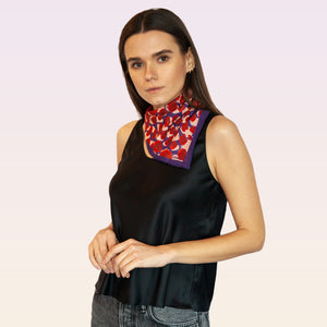 Berry Patch Illustrated Pattern Cotton Scarf and Bandana Style 