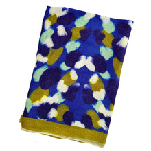 Load image into Gallery viewer, Pebble Coast wool and silk blend warm rectangle illustrated pattern scarf