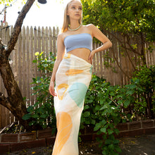 Load image into Gallery viewer, Doku Orbital Pastel Illustrated Cotton Beach Pareo Skirt Sarong