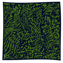 Load image into Gallery viewer, Pickle Forest Hand Illustrated Soft Luxury Wool Scarf Shawl Headwrap