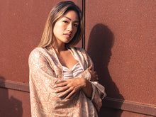 Load image into Gallery viewer, Doku Terra silk and wool blend illustrated rectange scarf