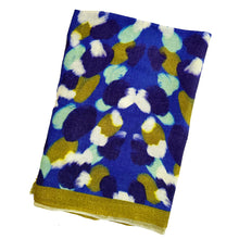 Load image into Gallery viewer, Pebble Coast wool and silk blend warm rectangle illustrated pattern scarf

