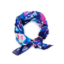 Load image into Gallery viewer, Tropic Blues Cotton Scarf and Bandana Style
