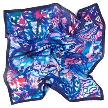 Load image into Gallery viewer, Tropic Blues Cotton Scarf
