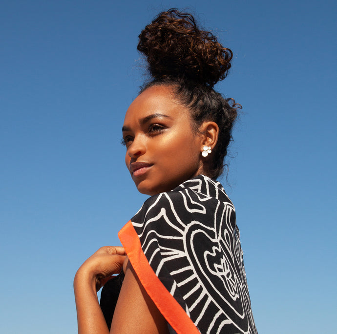 Mazed Silk Scarf, scarf, doku