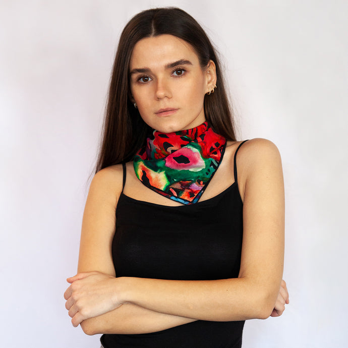 Nightfall Multicolor Silk Scarf and Bandana