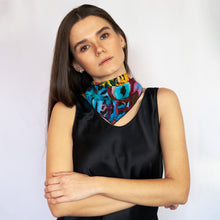 Load image into Gallery viewer, Nightfall Multicolor Silk Scarf and Bandana Style
