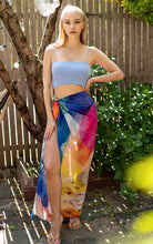 Load image into Gallery viewer, Doku Underworld Illustrated Cotton Beach Pareo Sarong Skirt
