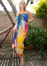 Load image into Gallery viewer, Doku Underworld Illustrated Cotton Beach Pareo Sarong StraplessDress 
