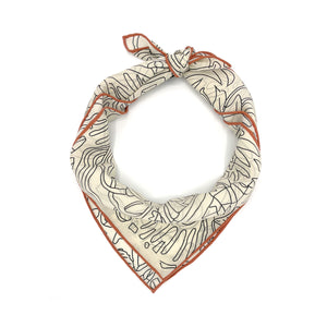 Vanilla Town Illustrated Silk Scarf and Bandana Style