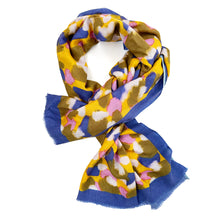 Load image into Gallery viewer, Berry Me Wool Silk Blend Abstract Illustrated Scarf Shawl Headwrap
